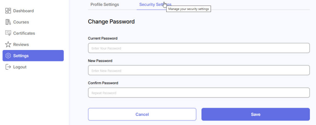 Security Settings
